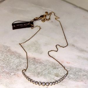 Henri Bendel Luxe Necklace Gold & Pave Rhinestone